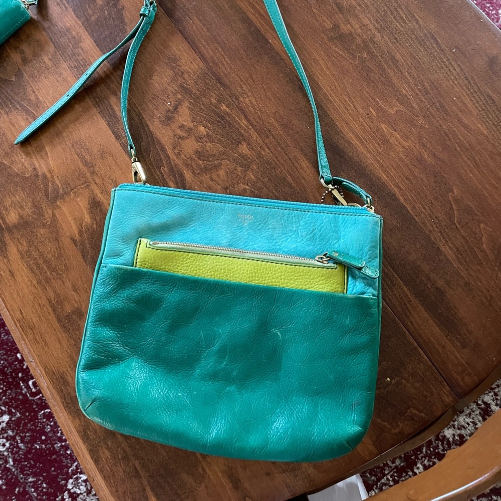 Fossil crossbody bag and matching wallet